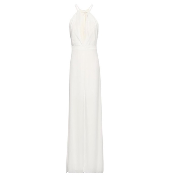 NWT Halston Heritage white gown with bead detail - Picture 2 of 8